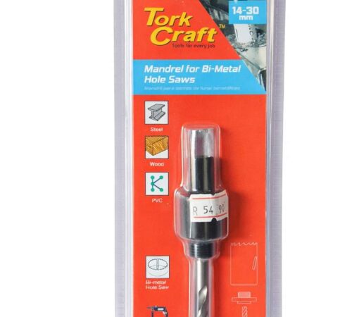 Tork Craft Mandrel for Bi-Metal Hole Saws (14–30mm)