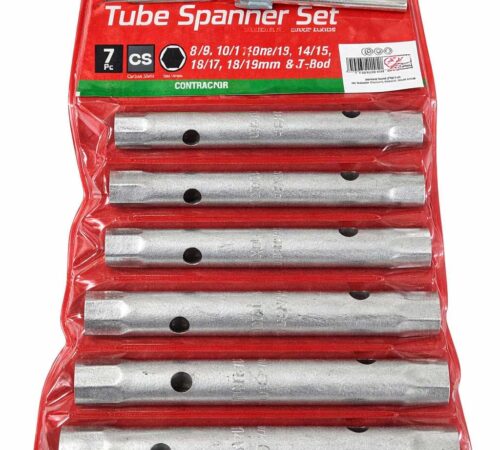 Tork Craft Tube Spanner Set – 7 Piece (Metric) with T-Rod