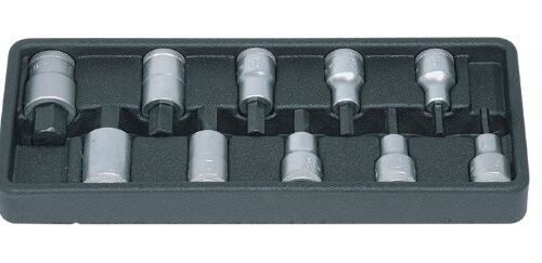 Gedore IN19 PM10 Allen Key Socket Set 10 Piece – 1/2” Drive Hex Bit Sockets