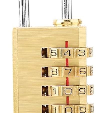 JAGUAR Combination Padlock Brass 50mm (Resettable)