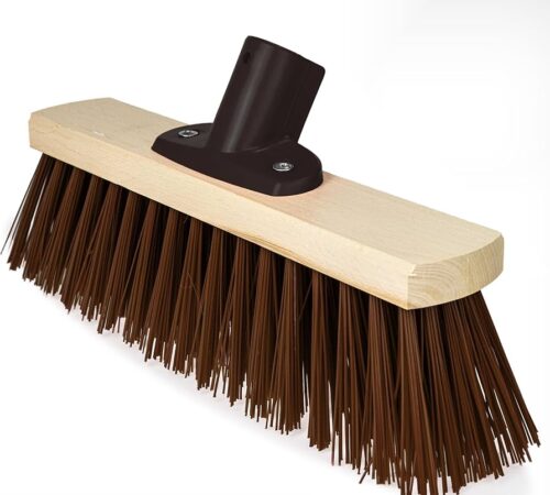 Platform Broom 450mm – Heavy Duty Stiff Bristle Broom with Wooden Handle (Industrial Grade)