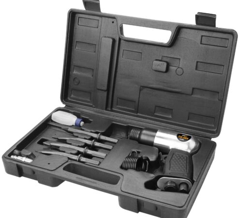 Tolsen Air XT 73384 9PCS Air Hammer Set (Hex) Pneumatic Chisel Kit with Case
