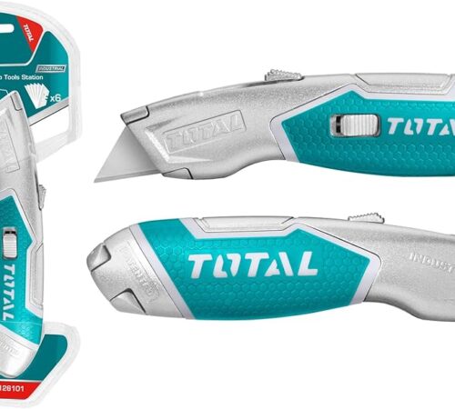 TOTAL Industrial Utility Knife 61×19mm (with Spare Blades)