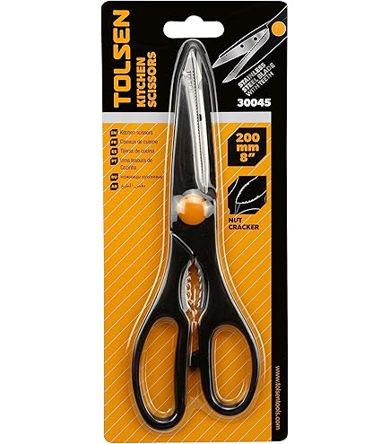 Tolsen Kitchen Scissors 200mm (8") Stainless Steel with Nut Cracker – Model 30043