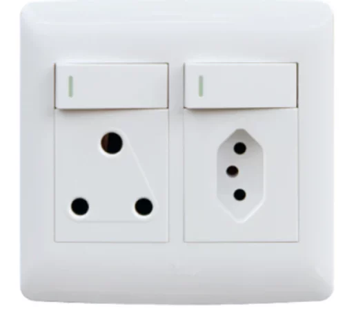 Keystone Multi Socket Plate with Dual Switch (3 Pin + Euro)