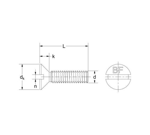 Ruwag Machine Screws – Countersunk Slotted (Zinc Plated)